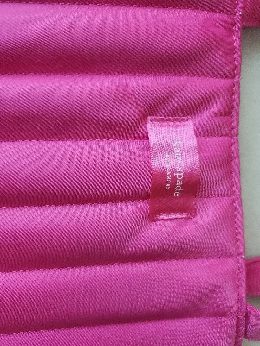 kate spade Hot Pink Quilted Tote with Bow Accent